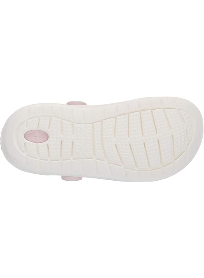 crocs Kids LiteRide Round Toe Clogs Pink/White  - Image 4