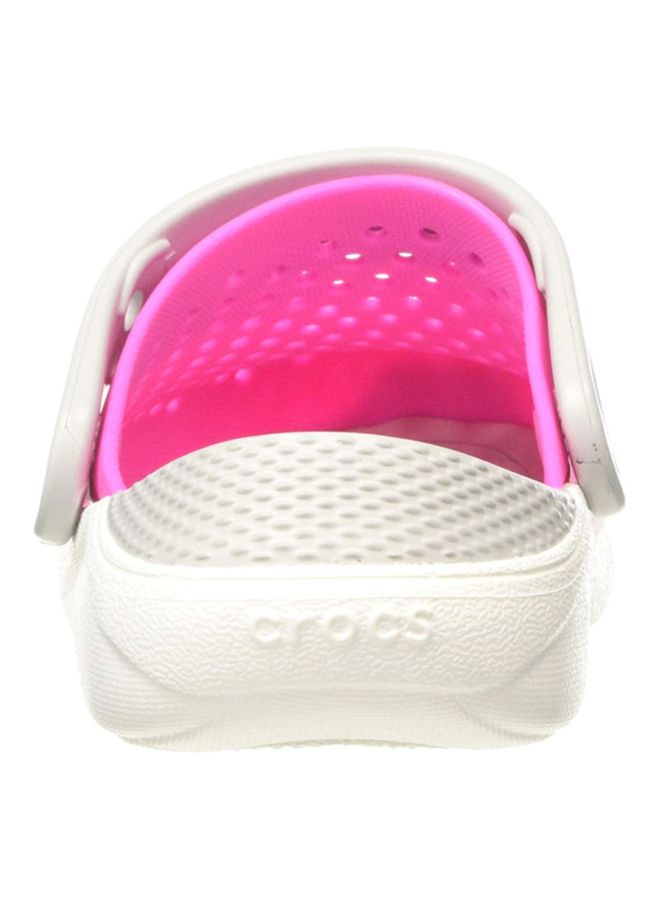 crocs Kids LiteRide Round Toe Clogs Pink/White  - Image 5