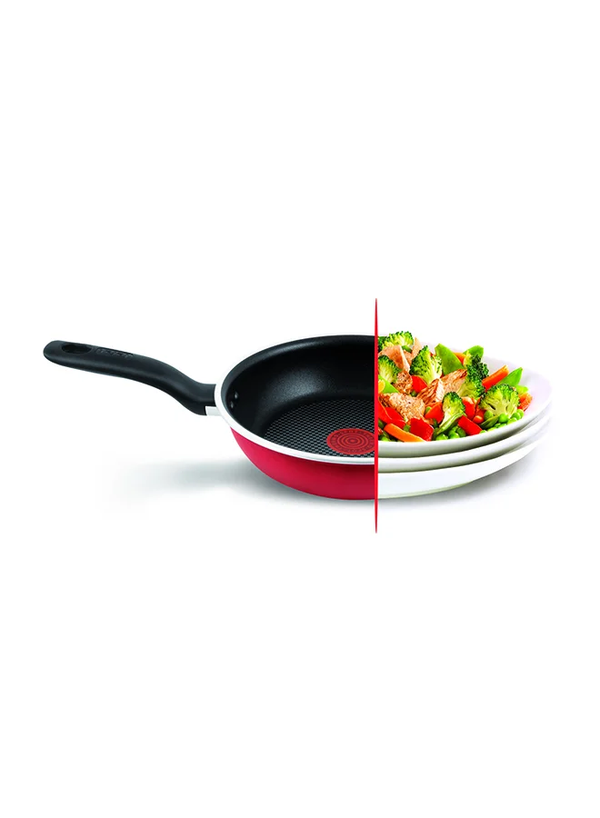 تيفال TEFAL طقم سوبر كوك مكون من 12 قطعة | مقالي 22/24 سم، مقلاة ووك 28 سم، قدور 22/24/28 سم + أغطية، ملعقة، ملعقة مشقوقة، ملعقة مسطحة مشقوقة | غير لاصق | مؤشر حرارة Thermo-Signal | أحمر | ضمان لمدة سنتين | B460SC84 أحمر/أسود 22,24,28,24,28سم