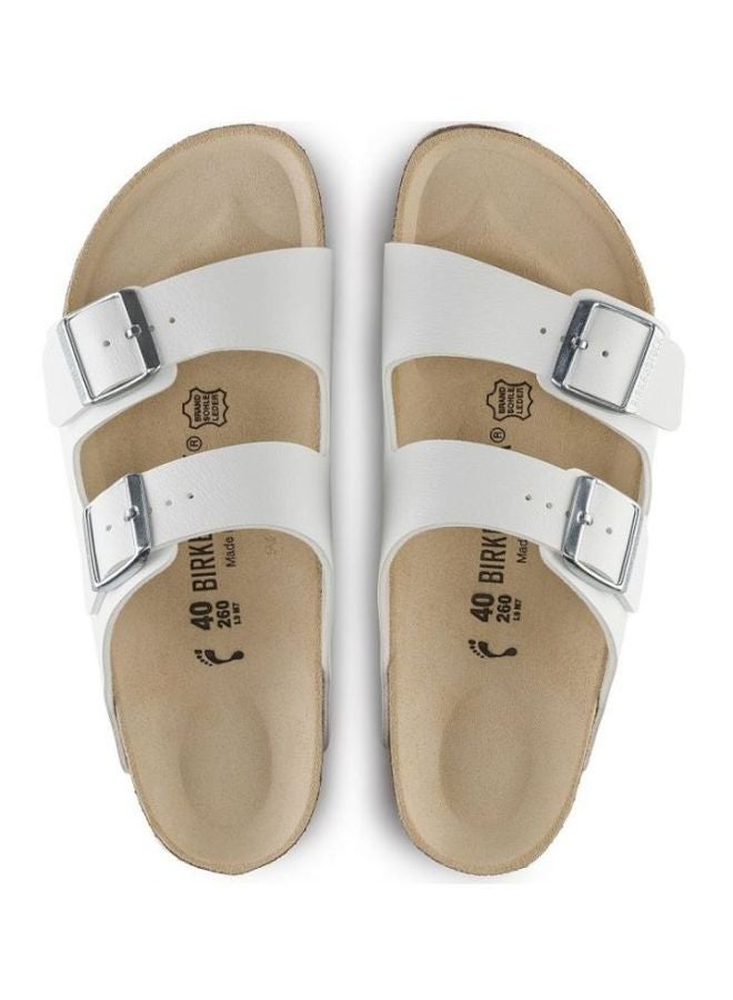 BIRKENSTOCK - Arizona Birko Flor Sandals White - Image 1