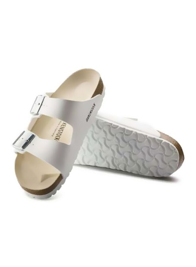 BIRKENSTOCK - Arizona Birko Flor Sandals White - Image 1