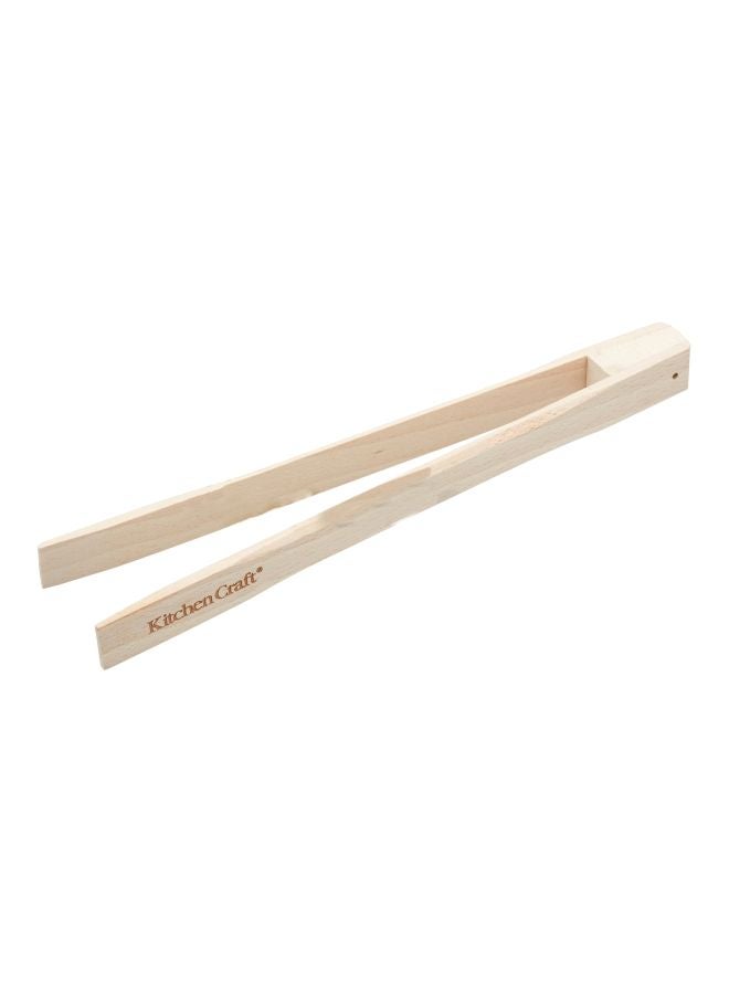 KitchenCraft Beechwood Toast Tongs brown 25cm 