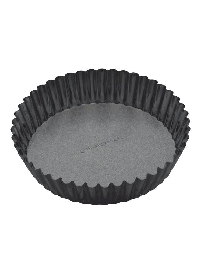 Non Stick Extra Deep Fluted Flan Tin Black 25x5.5cm