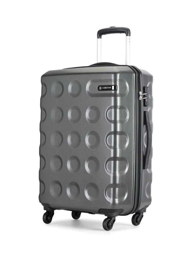 Carlton Carbon 4-Wheel Hardside Cabin Luggage Trolley Grey/Black