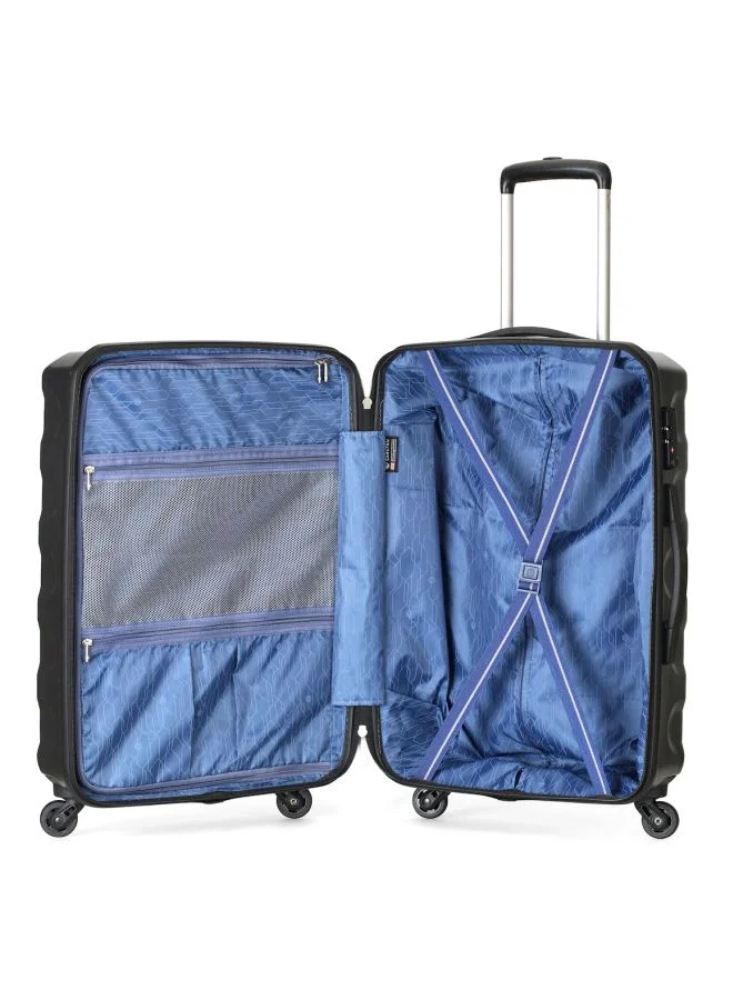 Carlton Carbon 4-Wheel Hardside Cabin Luggage Trolley Grey/Black