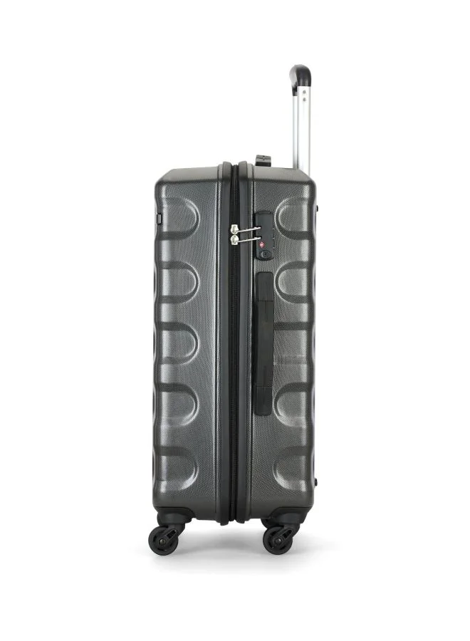 Carlton Carbon 4-Wheel Hardside Cabin Luggage Trolley Grey/Black
