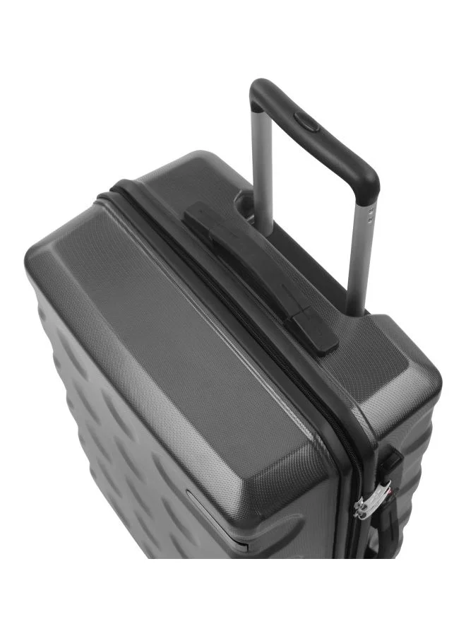 Carlton Carbon 4-Wheel Hardside Cabin Luggage Trolley Grey/Black