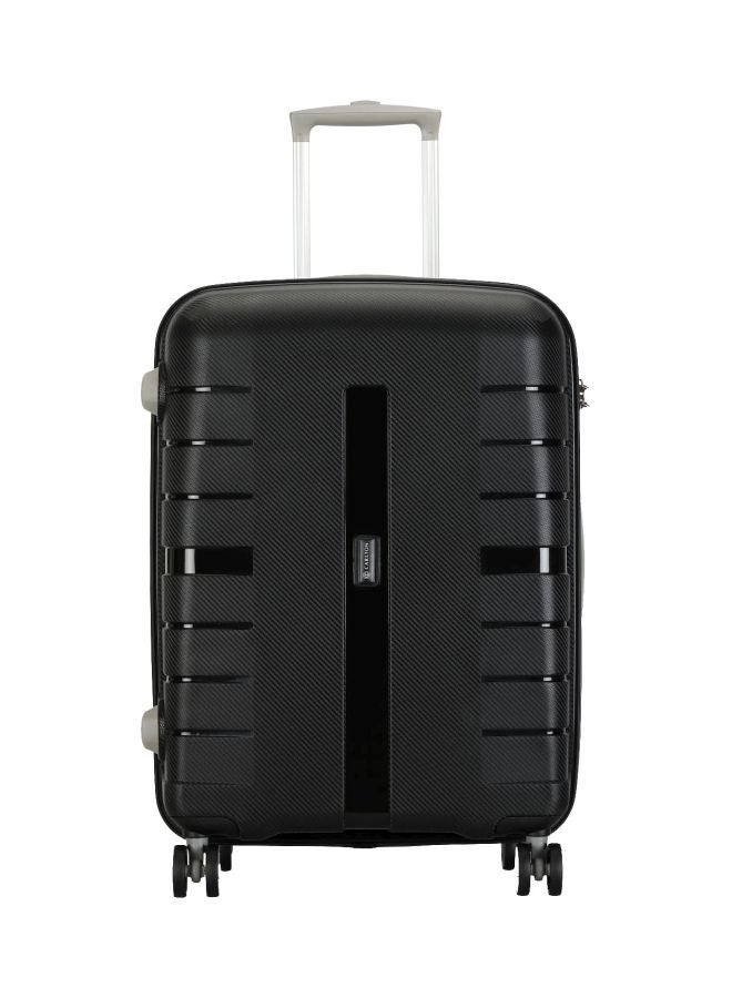 Carlton Voyager 4-Wheel Hardside Small Cabin Luggage Trolley Black/Silver  - Image 1