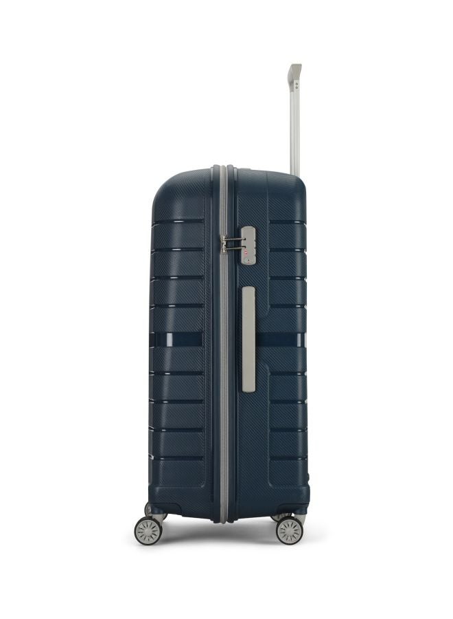 Voyager 4-Wheel Hardside Small Cabin Luggage Trolley Blue/Silver/Black - v1598525165/N39648925A_3