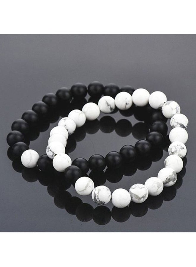 PEORA 2-Piece Howlite Energy Stone Bead Bracelet Set - Image 3