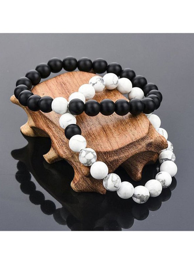 PEORA 2-Piece Howlite Energy Stone Bead Bracelet Set - Image 4