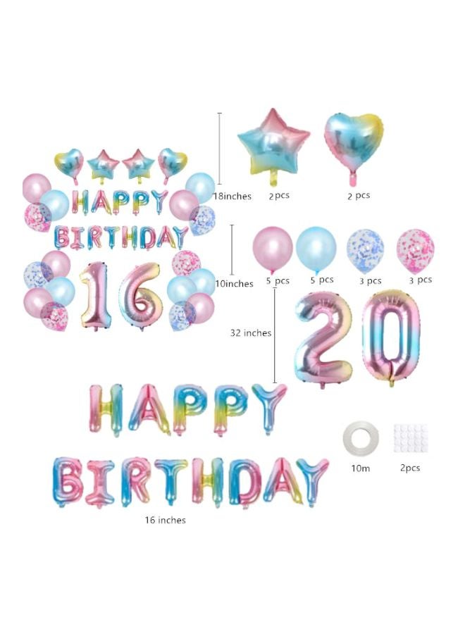 بيوينتي مجموعة بالونات لتزيين حفلة عيد الميلاد العشرين من 35 قطعة - Image 2