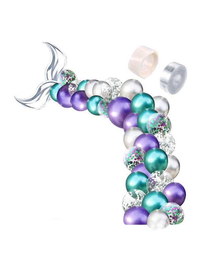 بيوينتي مجموعة بالونات للزينة بتصميم ذيل حورية البحر من 44 قطعة - Image 1