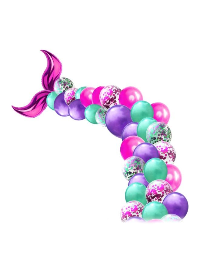 بيوينتي مجموعة بالونات للزينة بتصميم ذيل حورية البحر من 44 قطعة - Image 1