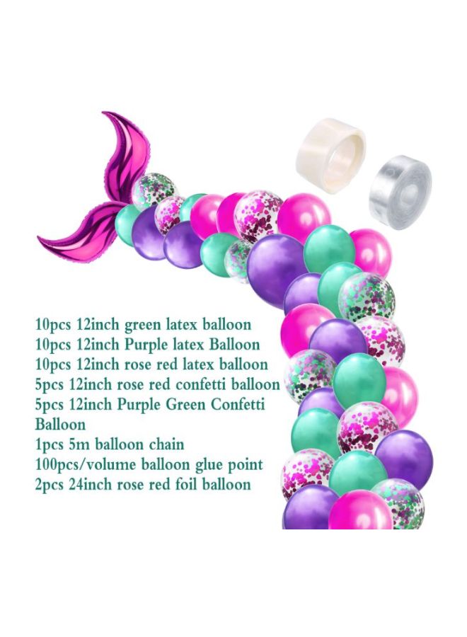 بيوينتي مجموعة بالونات للزينة بتصميم ذيل حورية البحر من 44 قطعة - Image 2