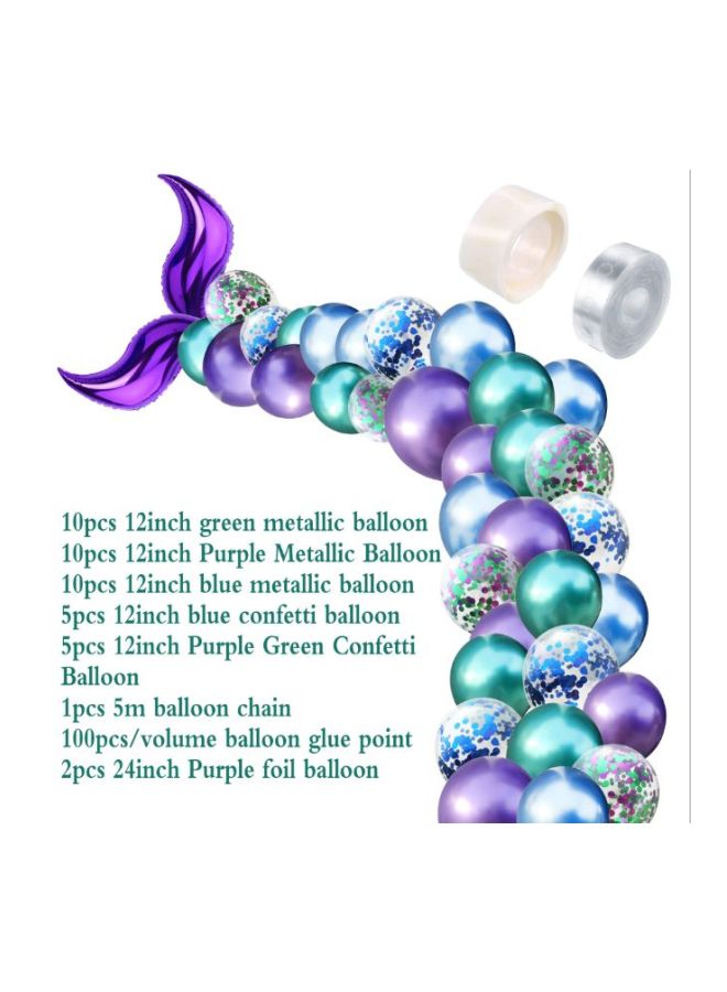 Beauenty 44-Piece Mermaid Tail Themed Decorative Balloon Set - Image 2