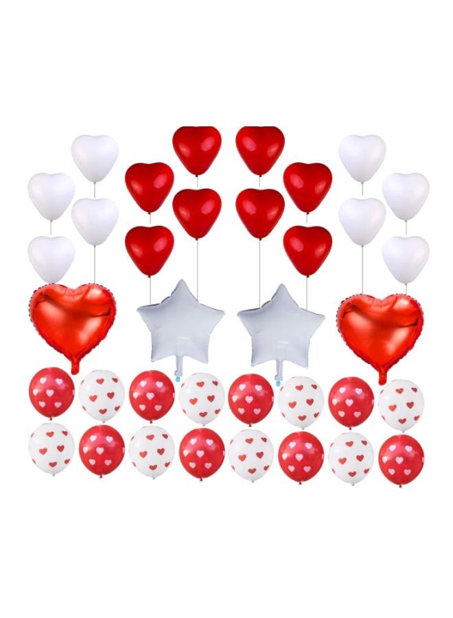 بيوينتي مجموعة بالونات على شكل قلوب من 36 قطعة 12بوصة - Image 1