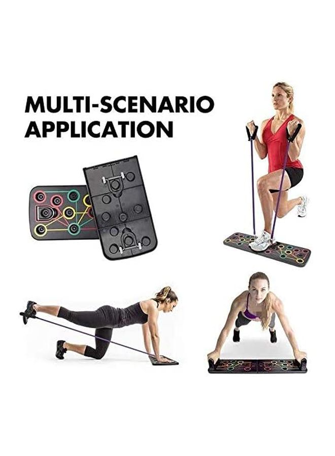 Max Strength 13-In-1 Push Up Rack Board With Resistance Bands 45x5x10cm  - Image 2