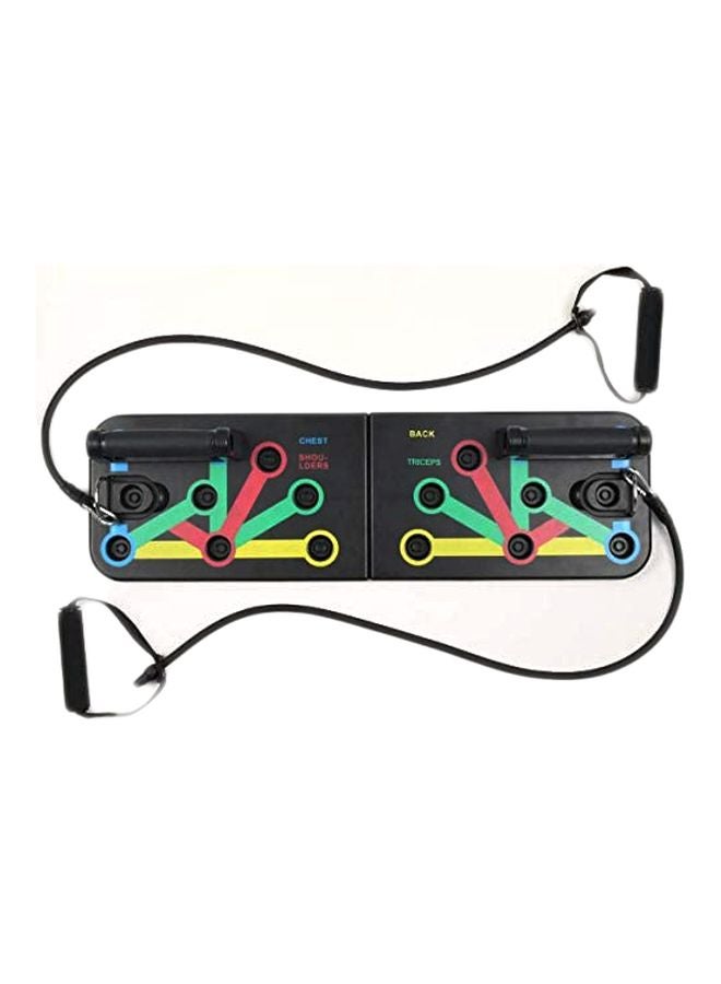 Max Strength 13-In-1 Push Up Rack Board With Resistance Bands 45x5x10cm  - Image 1