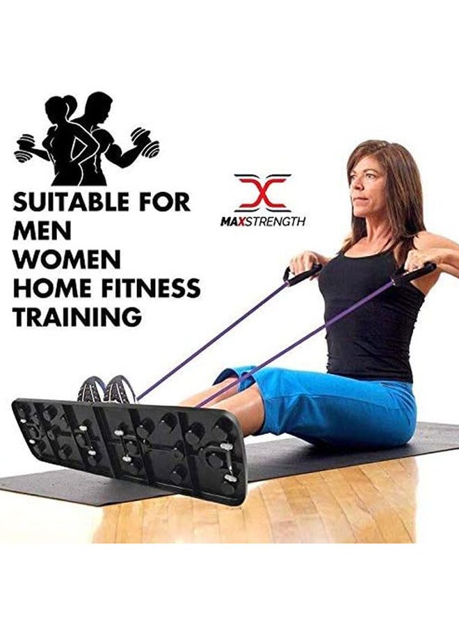 Max Strength 13-In-1 Push Up Rack Board With Resistance Bands 45x5x10cm  - Image 3