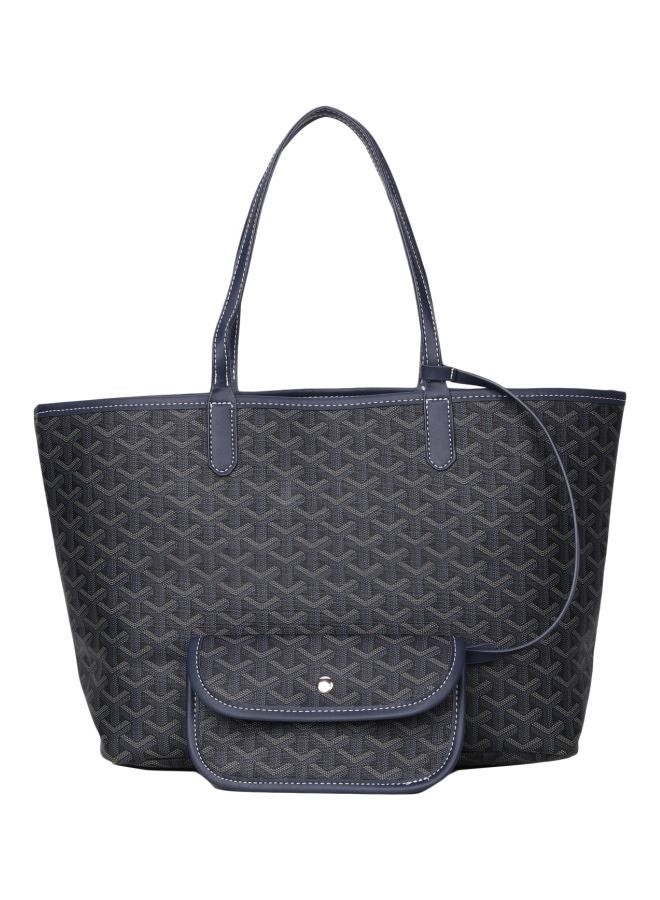 Generic Printed Shopper Tote Grey  - Image 1