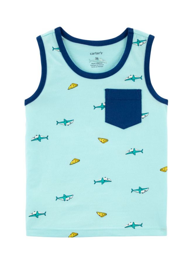 carter's Baby Boys Whale Print Tank Top Multicolor - Image 1