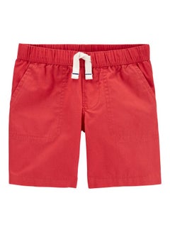 Kids Pull-On Poplin Shorts Red