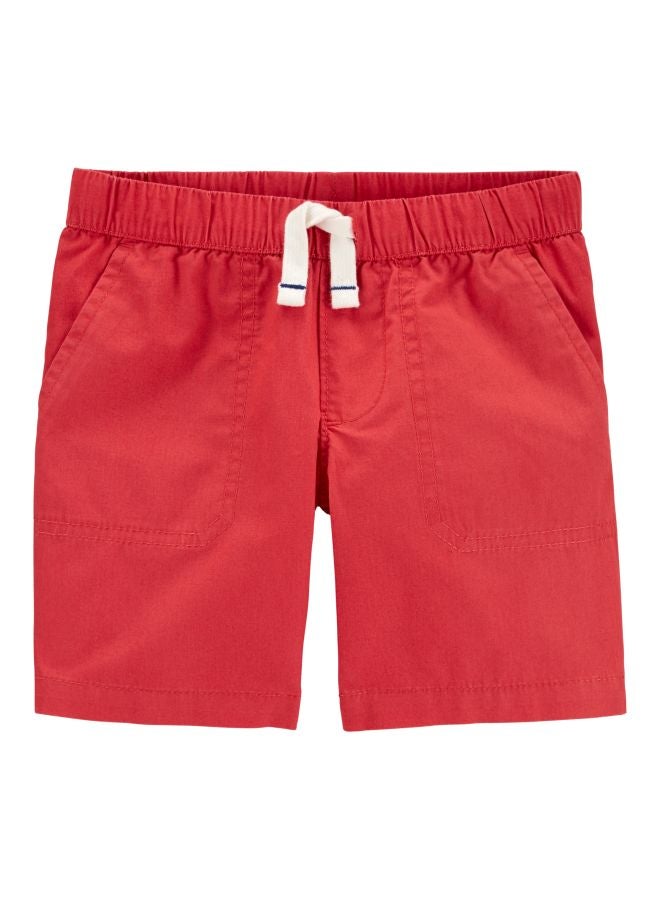 carter's - Kids Pull-On Poplin Shorts Red - Image 1