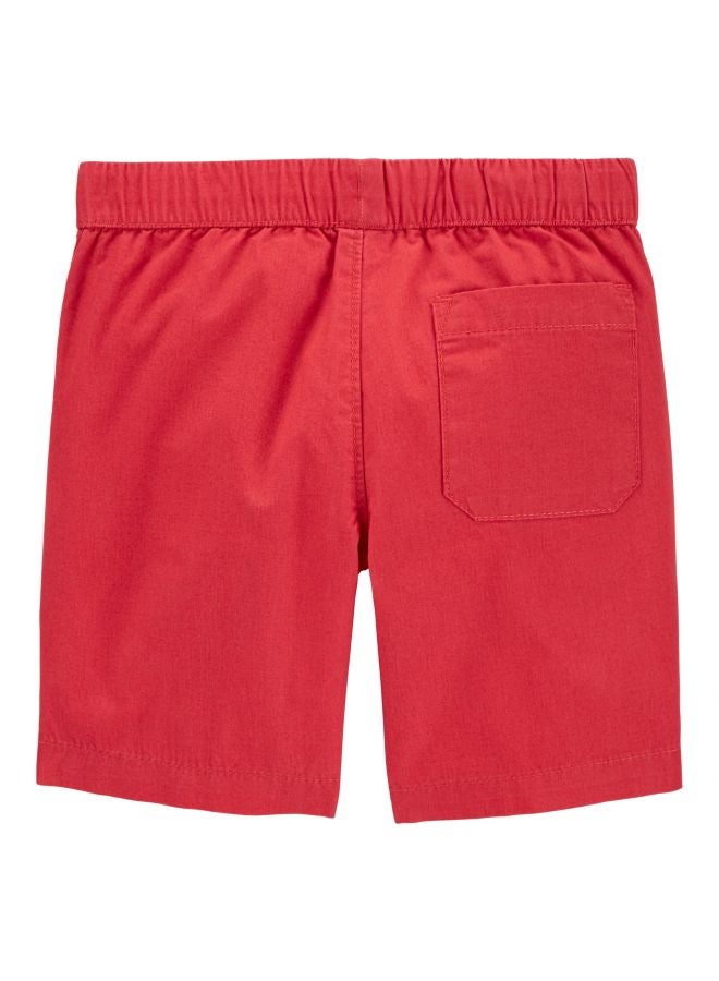 carter's - Kids Pull-On Poplin Shorts Red - Image 1