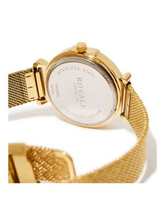 Royale Girls' Water Resistant Stone Studded Analog Watch RE080D - 32 mm - Gold  - Image 4