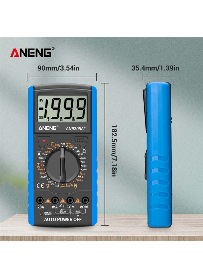 ANENG - Digital Multimeter With LCD Display Grey/Blue 90x182.5x35.4mm - Image 1