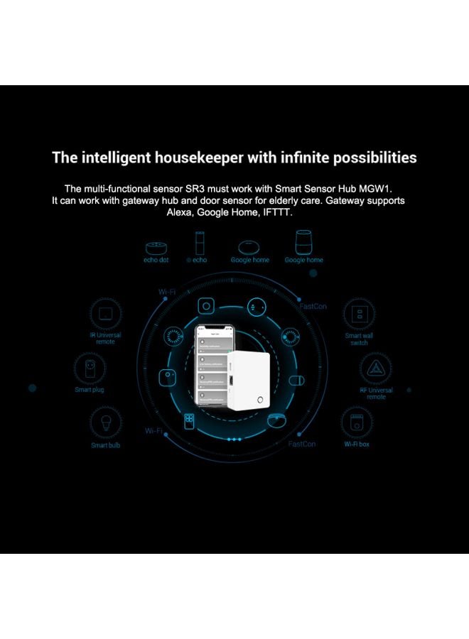 برودلينك جهاز استشعار بيست كون ذكي ومتعدد الاستخدامات أبيض - Image 2