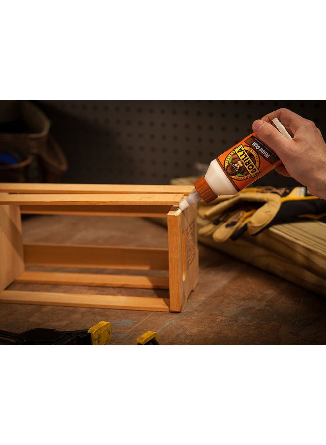 Gorilla Wood Glue, Indoor & Outdoor Carpentry Projects, Paintable, Sandable, Moisture Resistant, Clamping, 18oz/532mL, (Pack of 1) Natural Colour  - Image 2