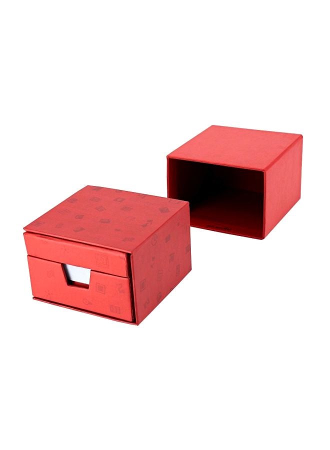 Eco-neutral Cube Box Desk Organizer Set Red