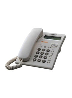 Corded Telephone With LCD Display White