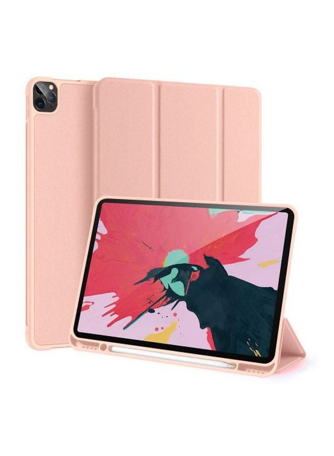 MARGOUN Smart Folio Stand Leather Case Cover for iPad Pro 12.9 inch (2020) 4th Generation Rose Gold - Image 2