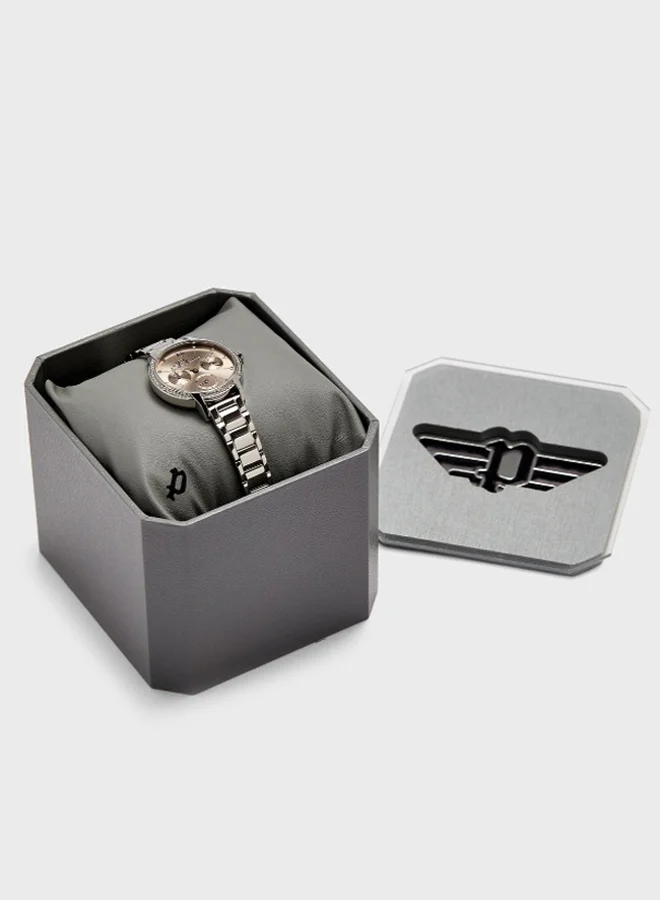 POLICE Women's Women's Nadu Round Shape Stainless Steel Analog Wrist Watch 42 mm - Silver