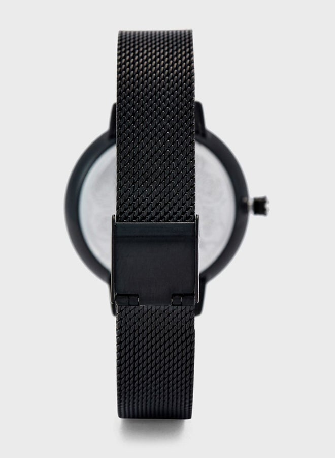 POLICE - Women's Socotra Round Shape Stainless Steel Analog Wrist Watch 42 mm - Black - P 16031MSB-02MM - Image 1