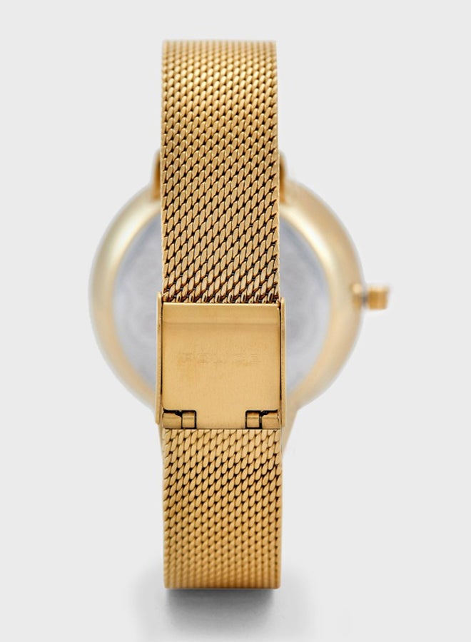 POLICE - Women's Socotra Round Shape Stainless Steel Analog Wrist Watch 42 mm - Gold - P 16031MSG-22MM - Image 1