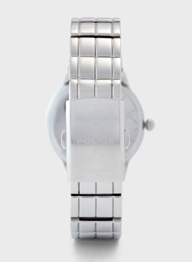 POLICE - Women's Shirowa Round Shape Stainless Steel Analog Wrist Watch 33 mm - Silver - P 16039BSTG-04M - Image 1