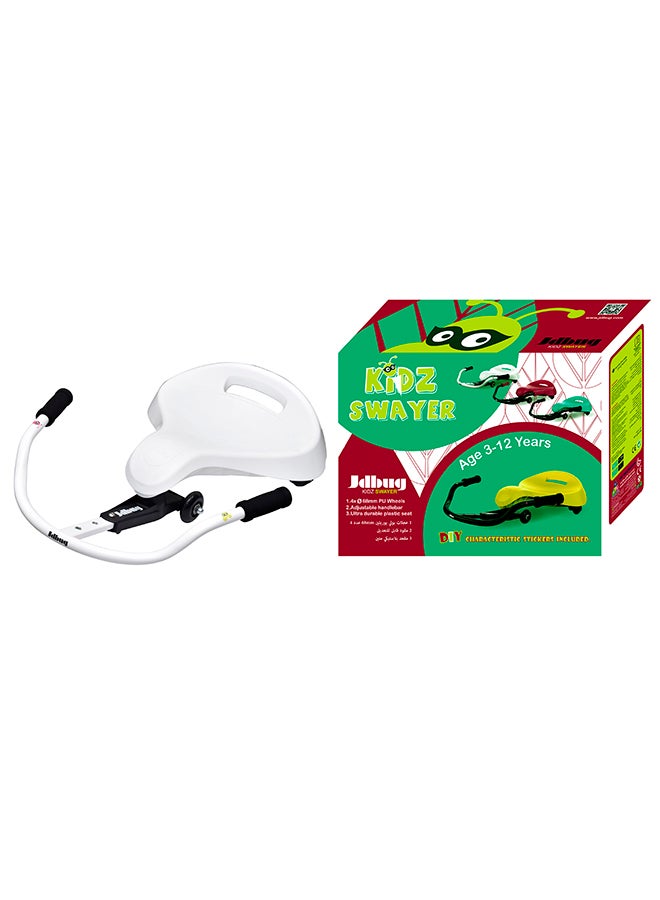 Premium Swayer Scooter Ride On - White 56.5x21.5x40.5cm