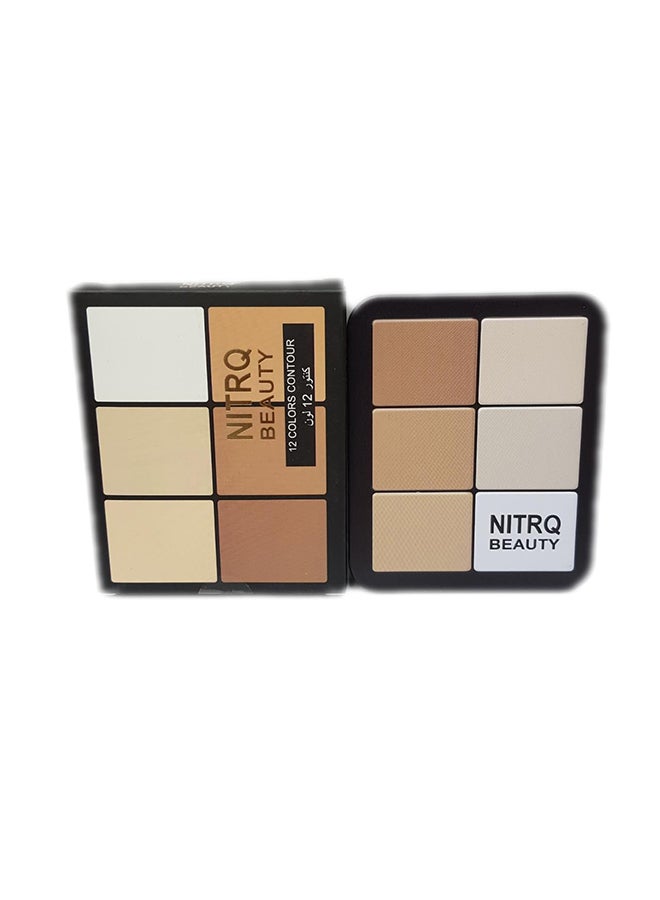 Nitrq Beauty 12-Colour Professional Contour Palette Multicolour - Image 3