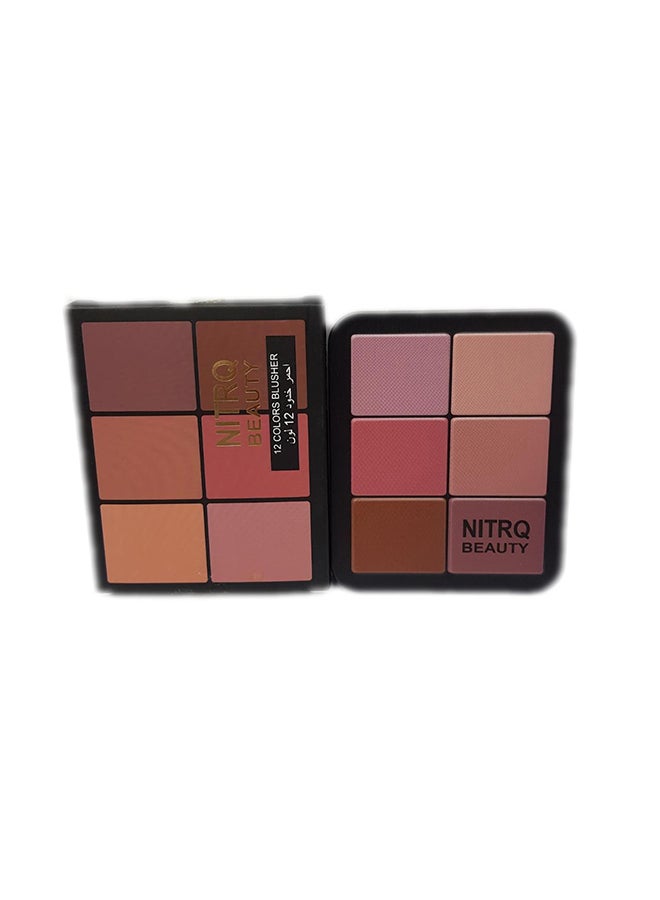 12-Colour Professional Blusher Palette Multicolour - v1598587002/N39861256A_2