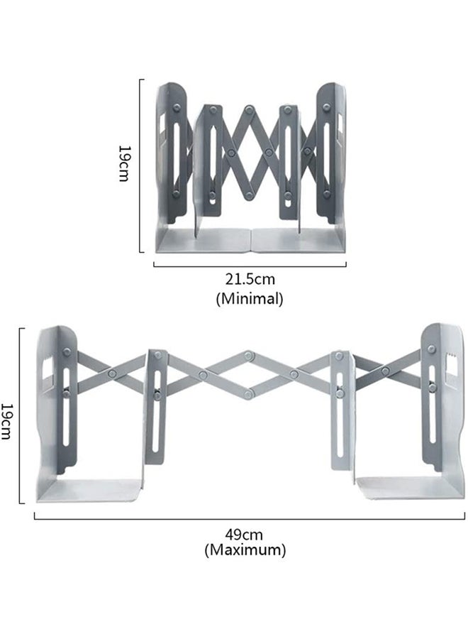 Adjustable Bookends Grey - Image 2