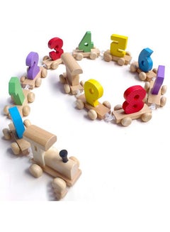 Generic Wooden Digital Numeric Dragging Train  - Image 2