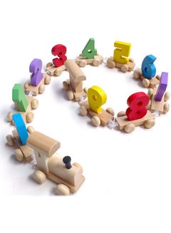 Generic Wooden Digital Numeric Dragging Train  - Image 1