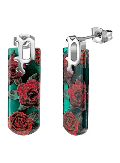 POLICE Rose Designed Stud Earrings