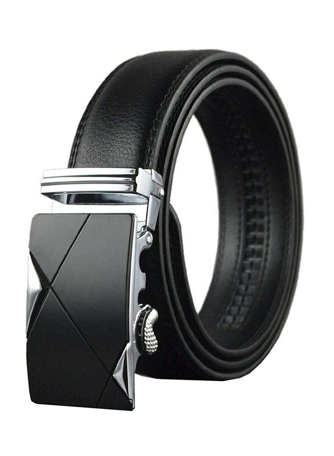 Automatic Buckle Ratchet Dress Belt Black  - Image 1