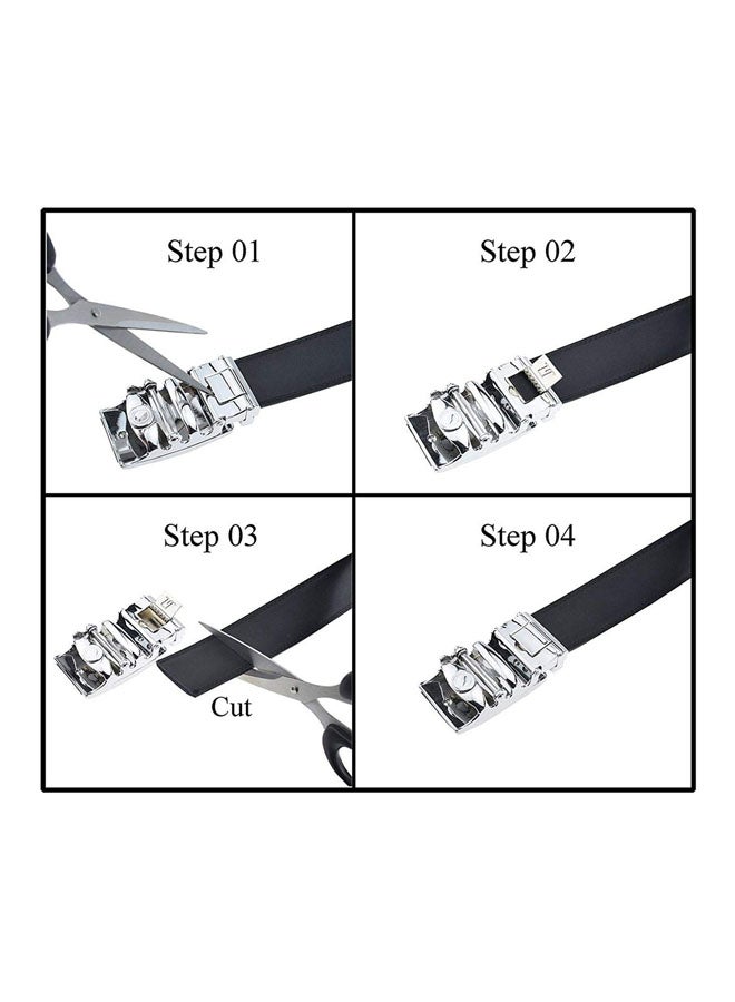 Automatic Buckle Ratchet Dress Belt Black  - Image 5