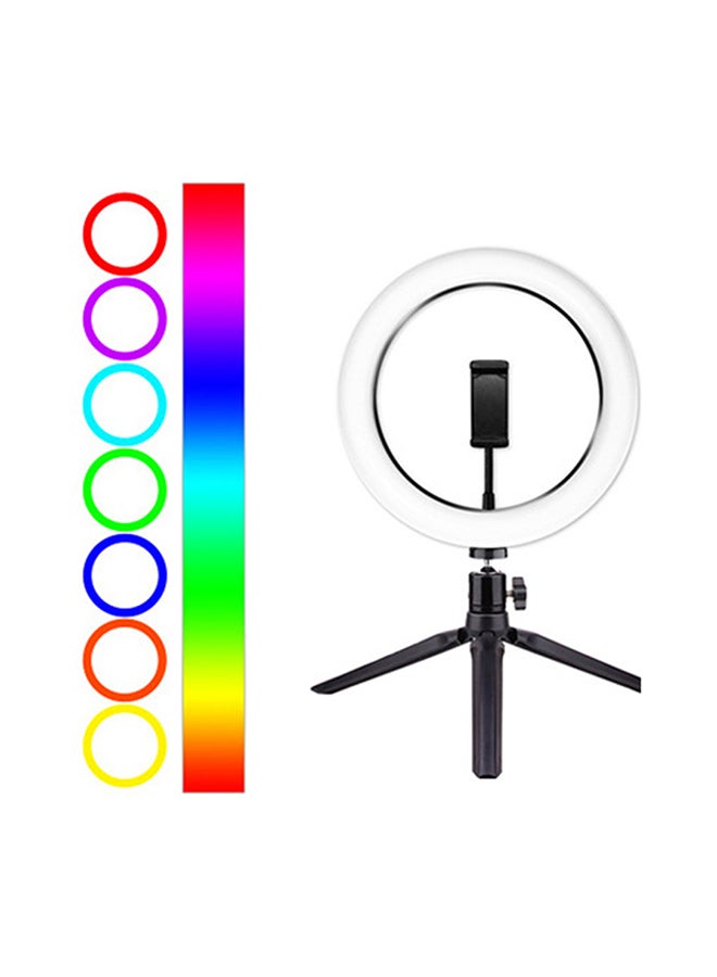 مصباح حلقي بإضاءة LED أزرق/أحمر/أصفر - Image 1